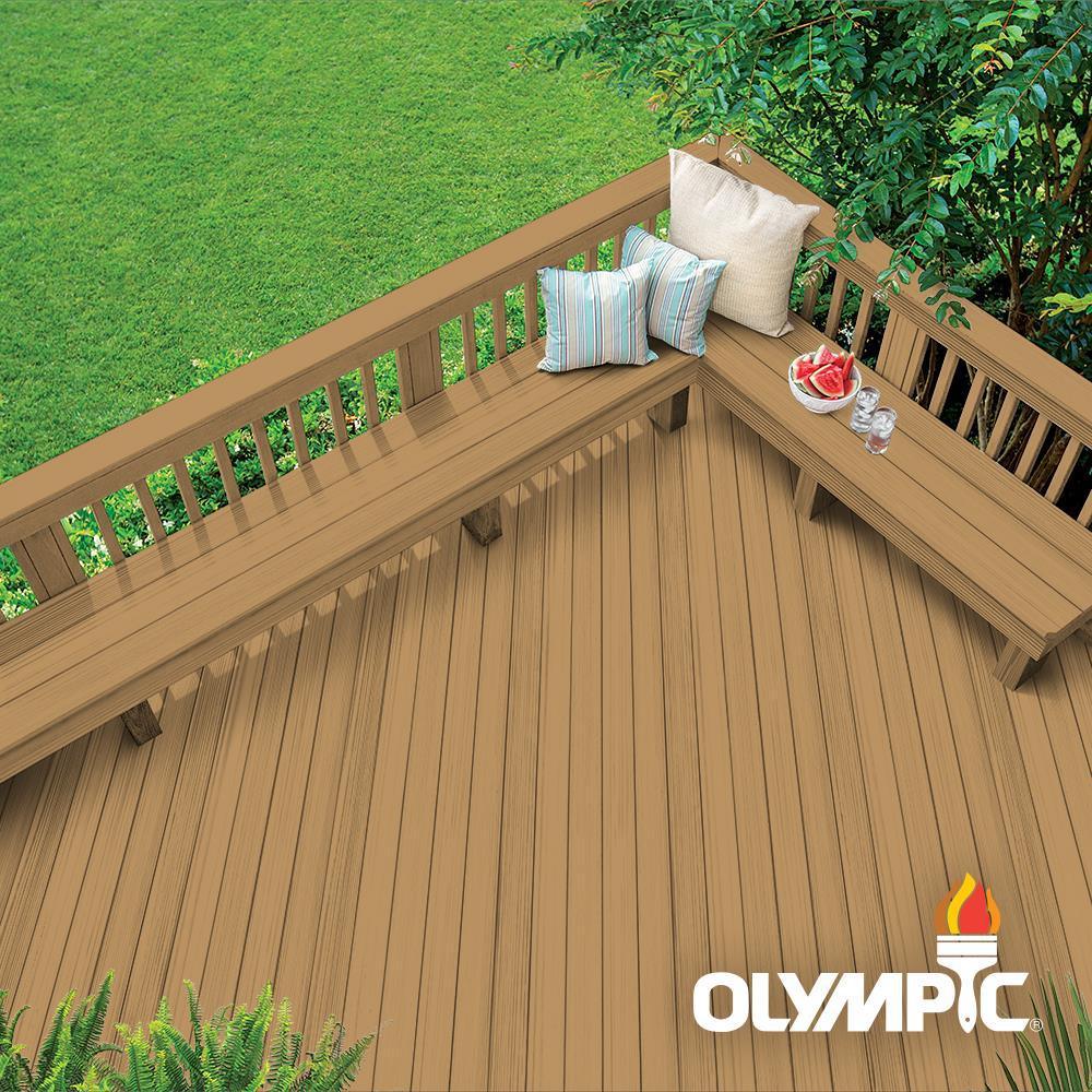 Olympic Elite 3 gal. Rustic Cedar Solid Advanced Exterior Stain and Sealant in One - Super Arbor