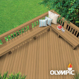 Olympic Elite 3 gal. Rustic Cedar Solid Advanced Exterior Stain and Sealant in One - Super Arbor