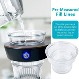 Shine Automatic Pour Over Coffee Machine with 2 Cup Double Wall Glass Carafe, Black with Wood Finish