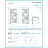Everyday Subway Tile 36 in. x 36 in. x 80 in. 1-Piece Shower Stall with Center Drain in White - Super Arbor