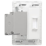 Pass & Seymour 1 Gang Recessed TV Media Box Kit with Surge Suppressing Outlet and Low Voltage Inserts, White - Super Arbor