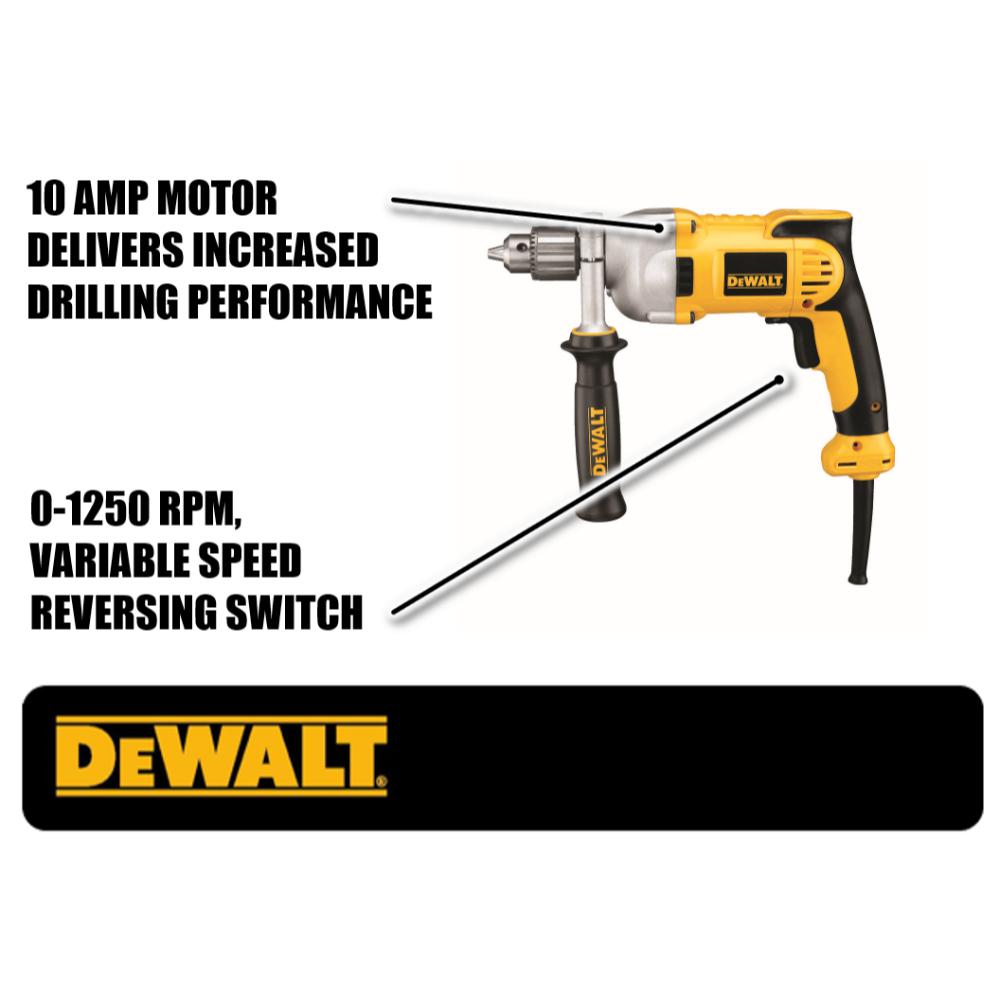 10 Amp 1/2 in. (13 mm) Variable Speed Reversing Pistol Grip Drill - Super Arbor