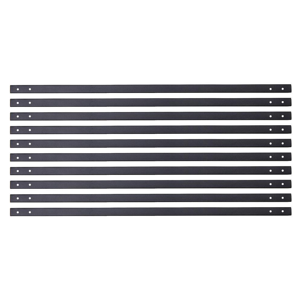 32-1/4 in. x 3/4 in. Black Pearl Matte Steel Contemporary Baluster (10-Pack) - Super Arbor