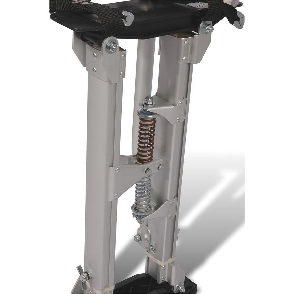 24 in. to 40 in. Adjustable Height Silver Drywall Stilts - Super Arbor