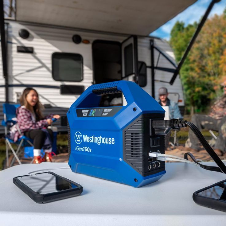 Westinghouse iGen160s 100/150-Watt Lithium-Ion Portable Power Station with Power Inverter, LED Display, and Flashlight
