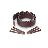 EasyFlex 20 ft. Red Woodgrain 2-in-1 Plastic Landscape Edging Kit - Super Arbor