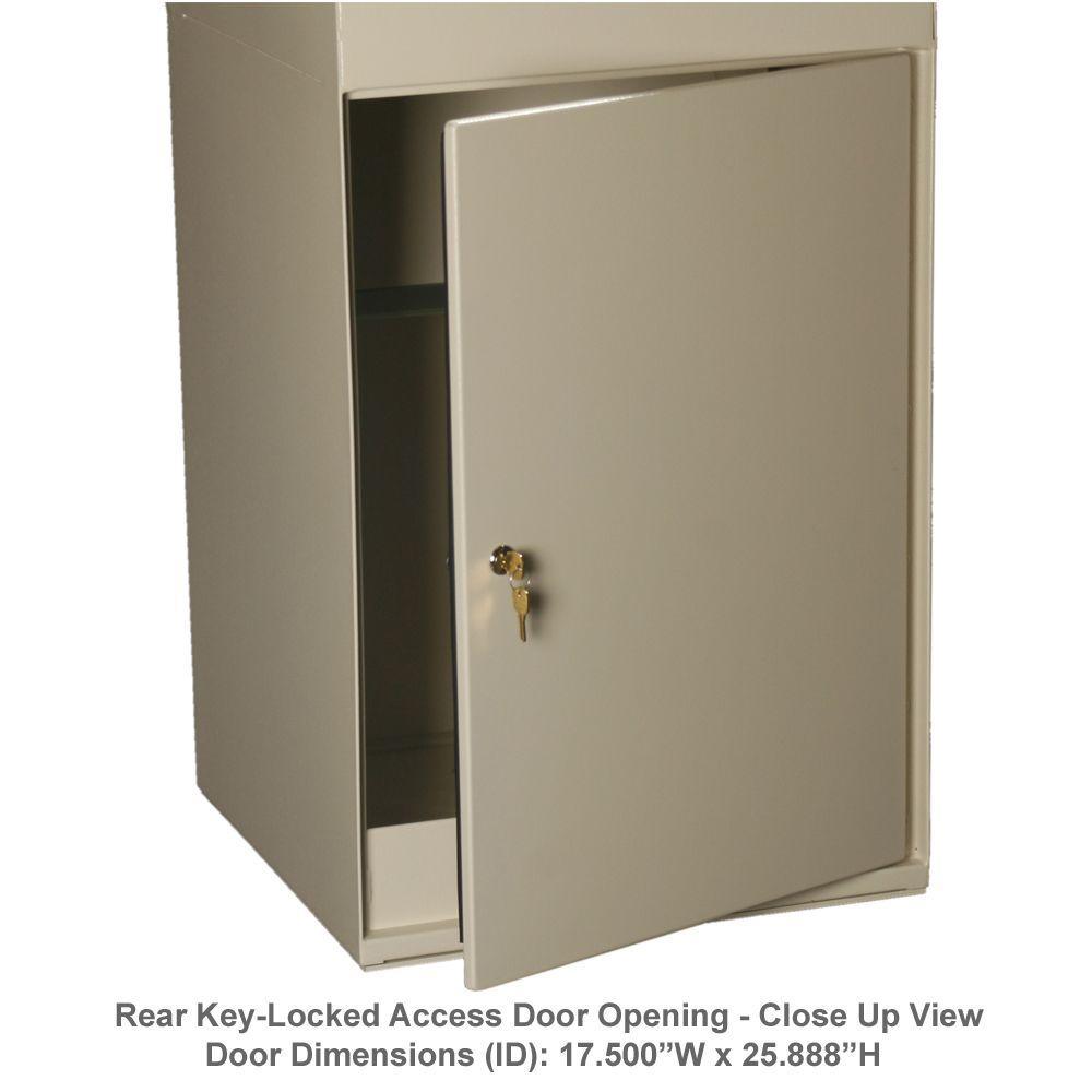 Full Service Vault Mailbox with Mail and Package Delivery in Black - Super Arbor
