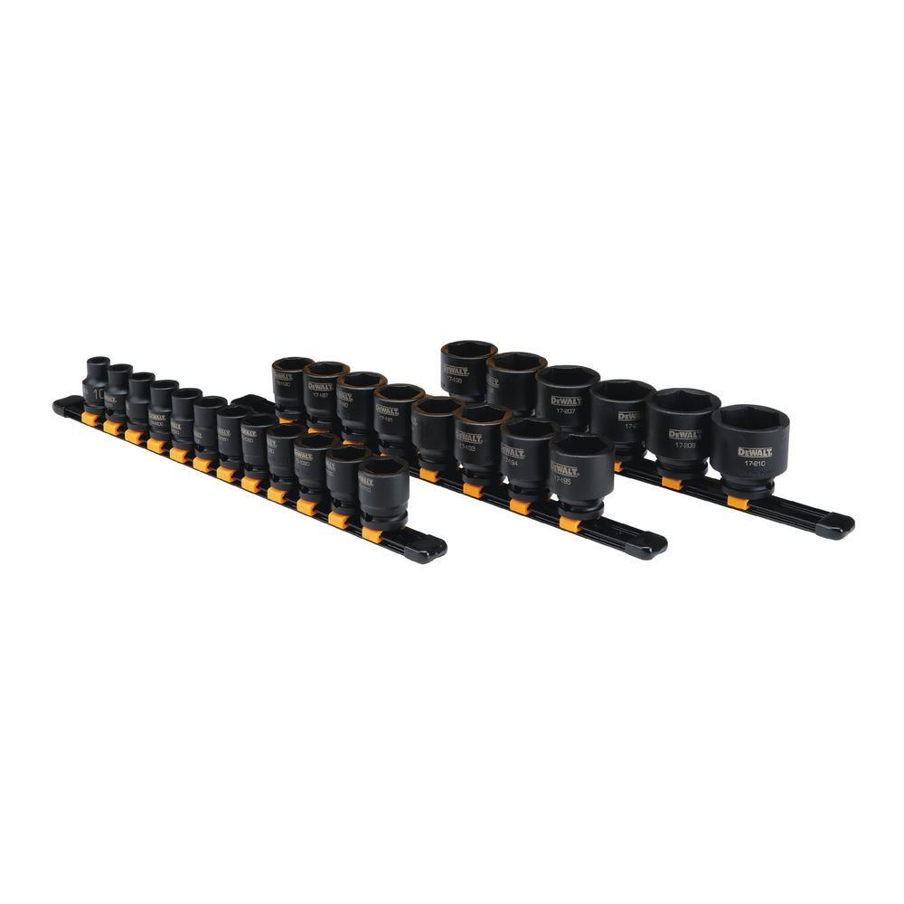1/2 in. Drive Metric Impact Socket Set (26-Piece) - Super Arbor