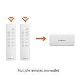 Wireless Indoor Remote Control Outlet Switch with 5 RCVs and 2 Remotes - Super Arbor