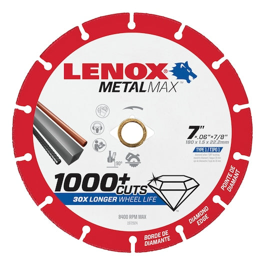 LENOX MetalMax Diamond Grit 7-in Cutting Wheel (7" x 7/8")