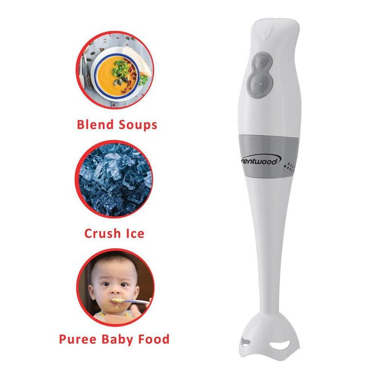 2-Speed White Hand Mixer Blender and Food Processor with Balloon Whisk
