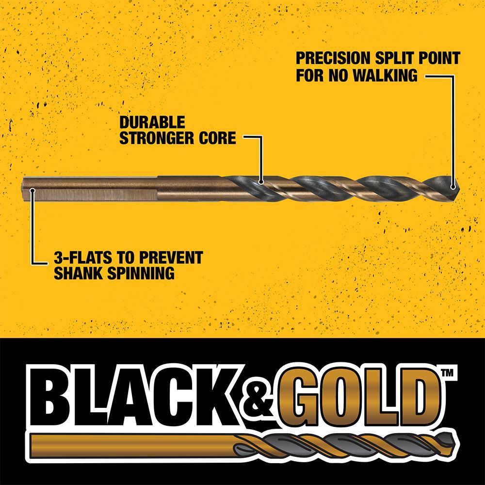 Black and Gold Drill Bit Set (14-Piece) - Super Arbor