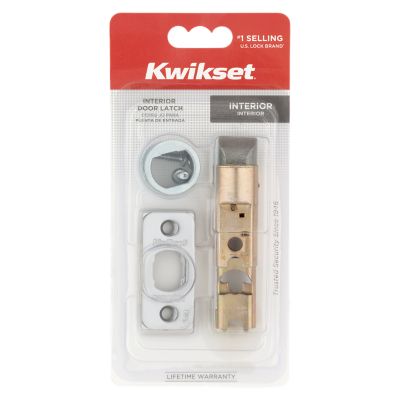 Kwikset 6-Way Adjustable Plain Latch, Polished Brass Finish