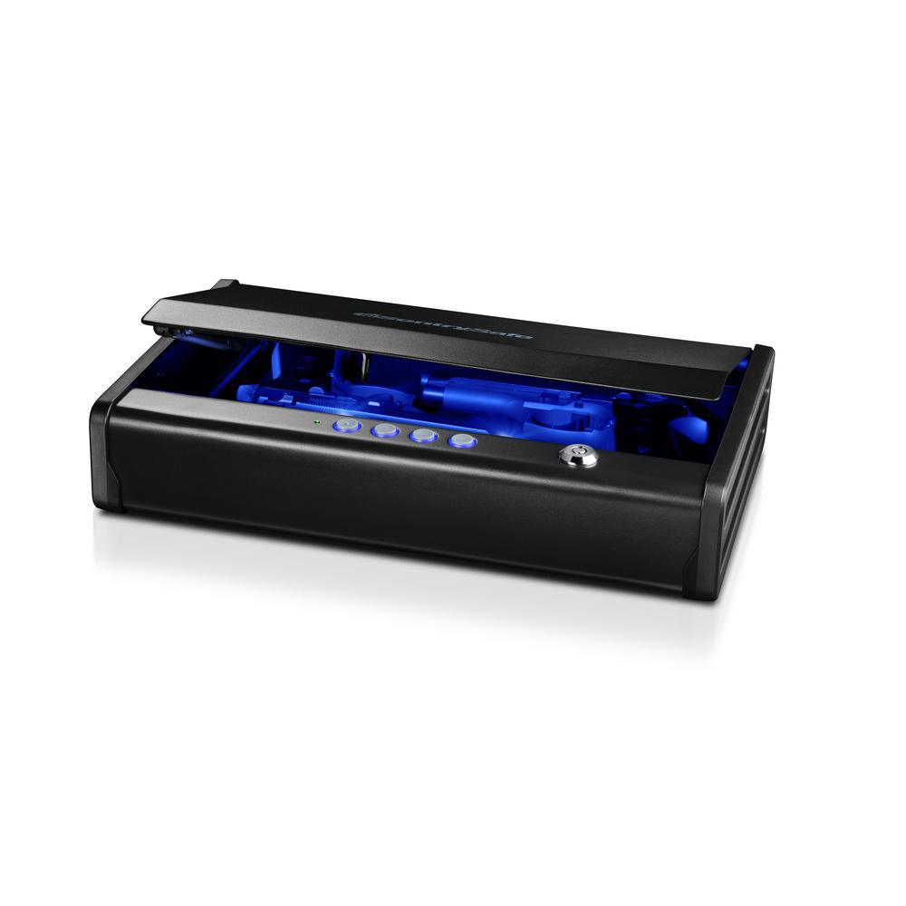 2-Gun Quick Access Electronic Combination Lock Pistol Safe with Interior LED Light in Black - Super Arbor