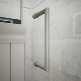 DreamLine Unidoor 24 in. W x 72 in. H Frameless Hinged Shower Door in Brushed Nickel