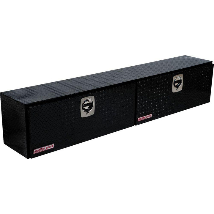 Weather Guard 90.25 Gloss Black Aluminum Full Size Top Mount Truck Tool Box - Super Arbor