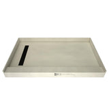Redi Trench 42 in. x 48 in. Single Threshold Shower Base with Right Drain and Matte Black Trench Grate - Super Arbor
