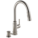 Delta Allentown Single-Handle Pull-Out Sprayer Kitchen Faucet with Soap Dispenser in Stainless