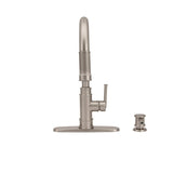 Delta Allentown Single-Handle Pull-Out Sprayer Kitchen Faucet with Soap Dispenser in Stainless