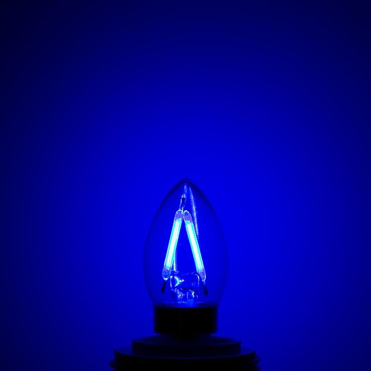 YANSUN 20-Watt Equivalent C7 Edison Blue LED Filament Light Bulb (4-Pack)
