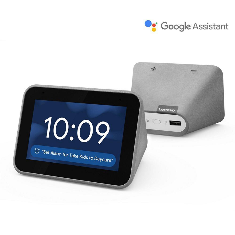 Smart Clock with The Google Assistant + Google Home Mini in Chalk - Super Arbor