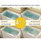 Value Series 60 in. Right Hand Walk-In Whirlpool Bathtub in White - Super Arbor
