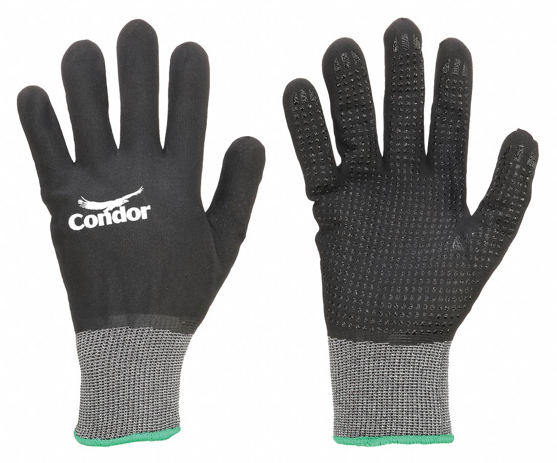 CONDOR Nitrile Coated Dotted Gloves - Size Large (9)