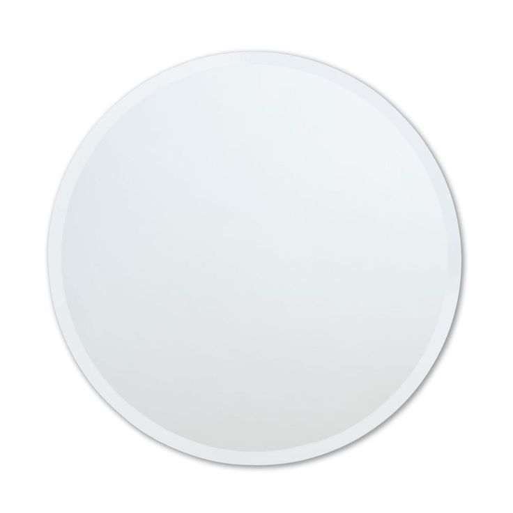 30 in. x 30 in. Frameless Beveled Edge Round Single Mirror