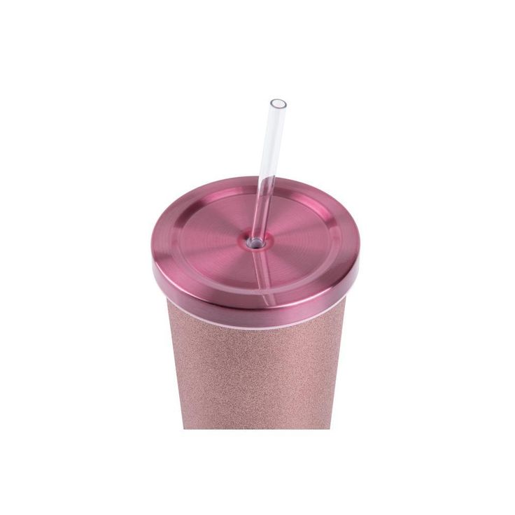 Glitter 24 oz. Stainless Steel Blush Pink Chilly Tumbler
