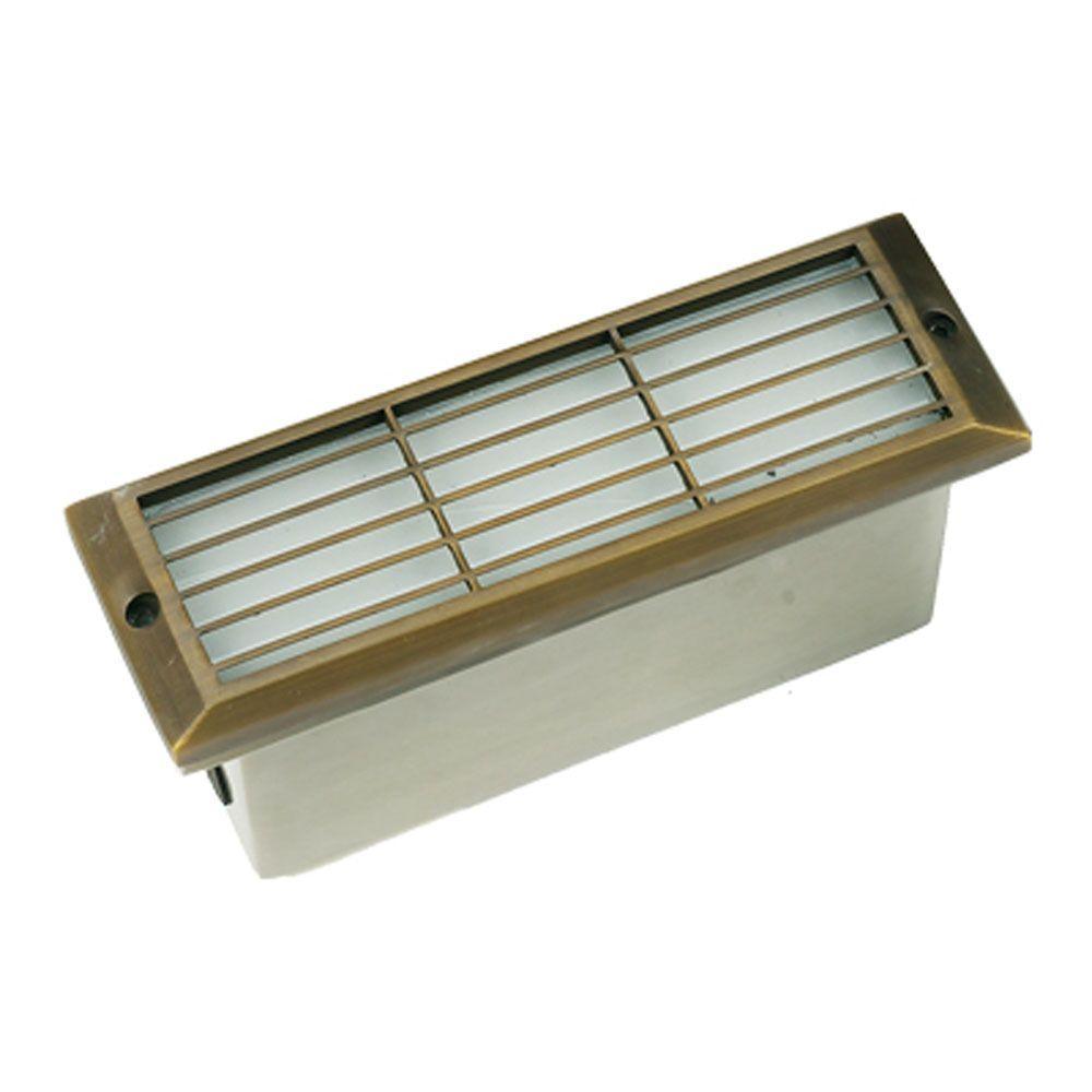 1-Light Antique Bronze Die Cast Brass Brick Step Light - Super Arbor