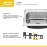 KRAUS Drop-In Stainless Steel 33 in. 4-Hole Double Bowl Kitchen Sink Kit