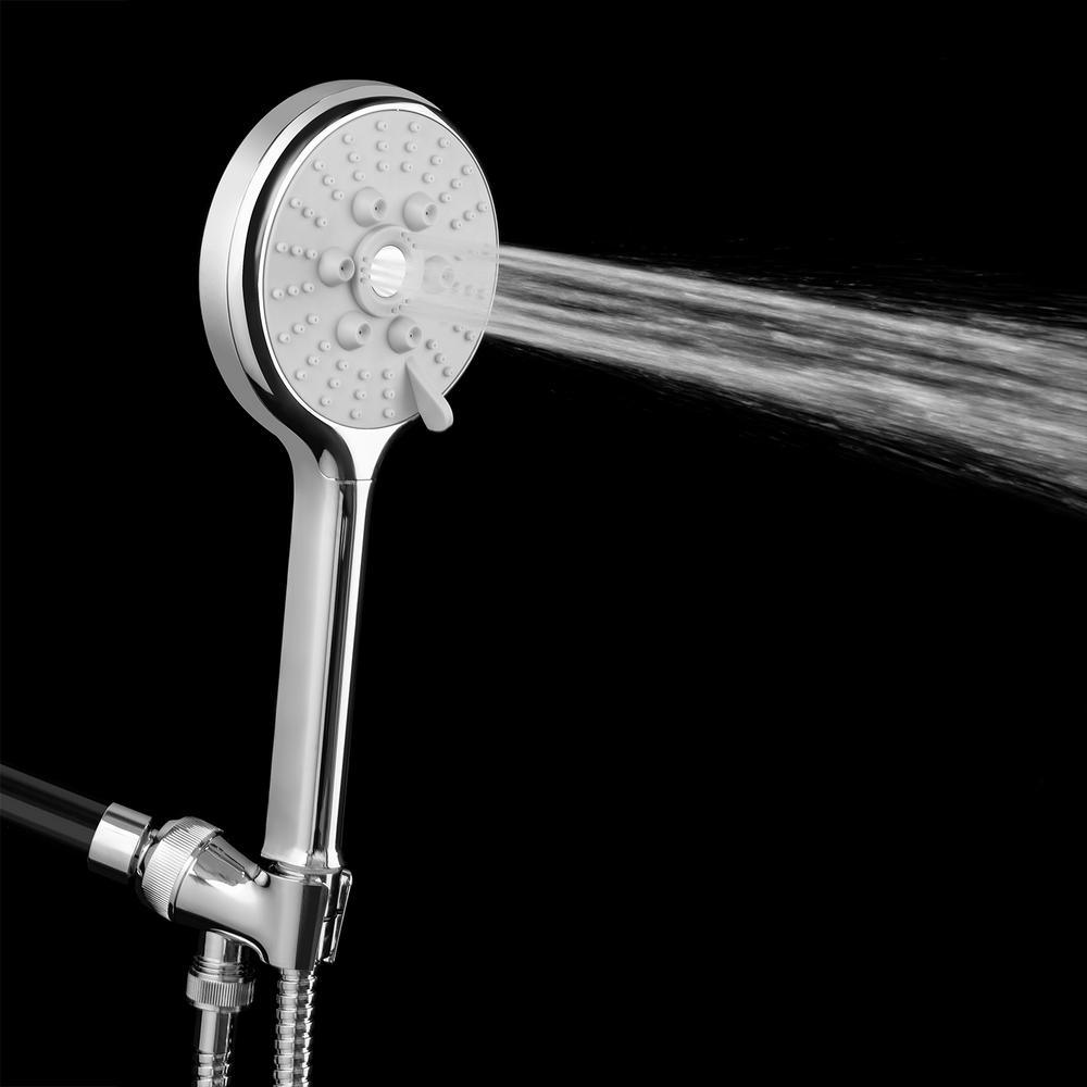 3-Spray 4.63 in. Single Wall Mount Handheld Adjustable Shower Head in Chrome Polished - Super Arbor