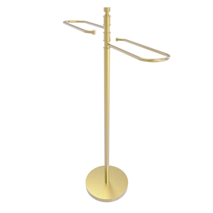 Allied Brass Matte Gray Freestanding Towel Rack
