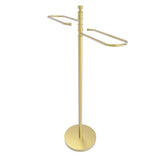 Allied Brass Matte Gray Freestanding Towel Rack