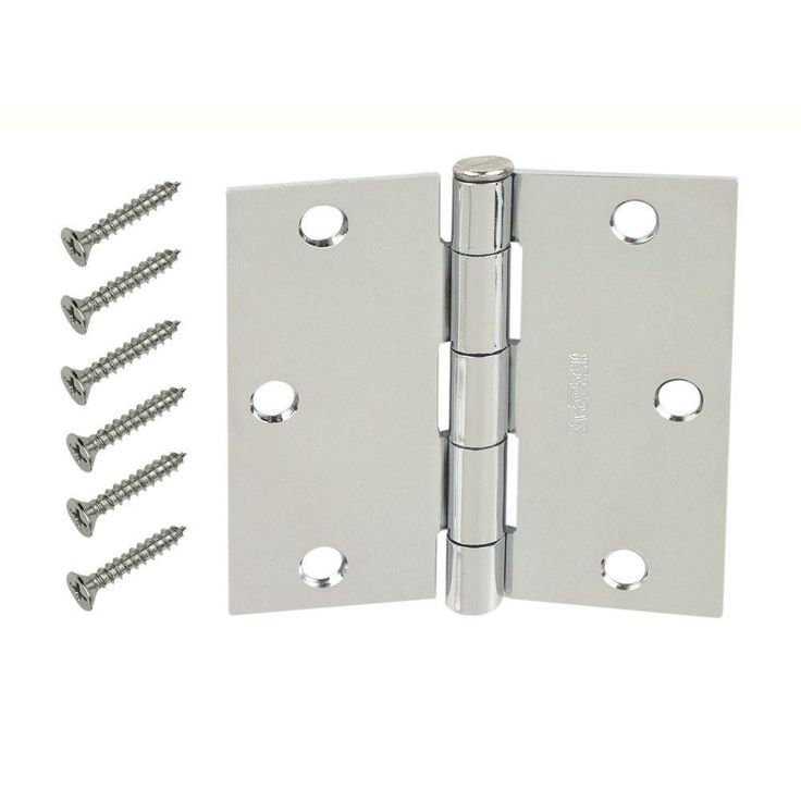 3-1/2 in. Square Corner Satin Nickel Door Hinge Value Pack (24-Pack)