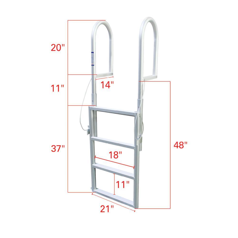 Extreme Max Sliding Dock Ladder - 4-Step - Super Arbor