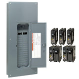 Homeline 200 Amp. 30-Space 60-Circuit Indoor Main Breaker Qwik-Grip Plug-On Neutral Panel, Wiser Energy Monitor - Super Arbor