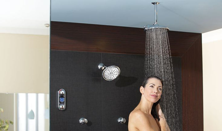 Moen Velocity Brushed Nickel 2-Spray Rain Shower Head 2.5-GPM (9.5-LPM)
