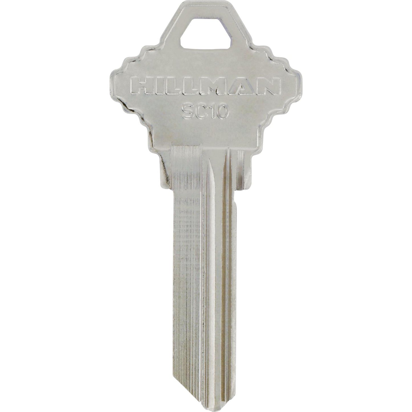 Hillman Traditional Silver House/Office Key Blank, 125 SC10, Single for Schlage Locks