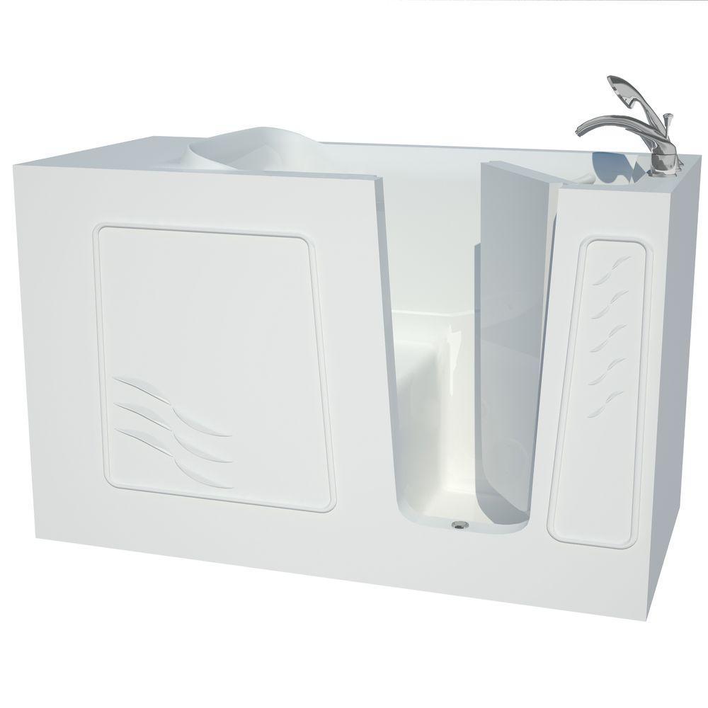 Builder's Choice 60 in. Right Drain Quick Fill Walk-In Soaking Bath Tub in White - Super Arbor