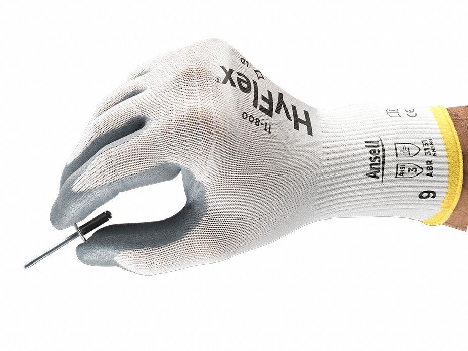 HYFLEX Foam Nitrile Coated Gloves, XS, Sandy, ANSI Level 3