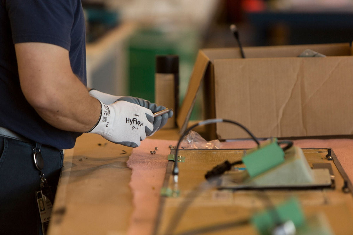 HYFLEX Foam Nitrile Coated Gloves, XS, Sandy, ANSI Level 3