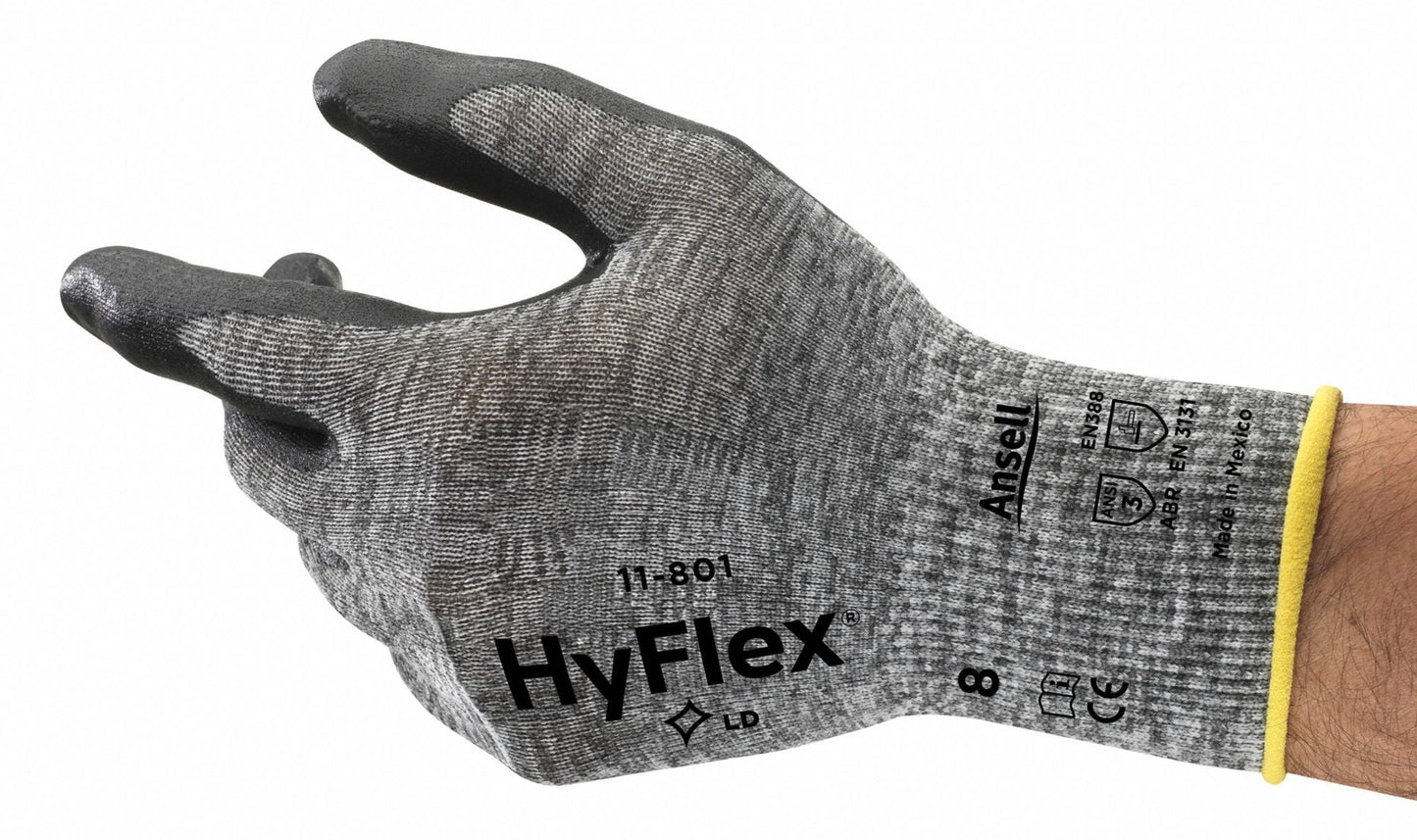 HYFLEX Coated Gloves XL - Foam Nitrile, Palm Dipped, ANSI Level 3