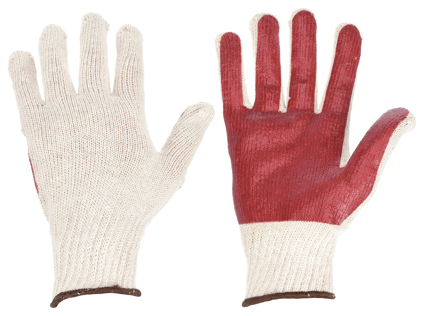 CONDOR Full Finger PVC Coated Safety Gloves - Small, ANSI Abrasion Level 2
