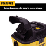 DEWALT 4-Gallon Portable Wet/Dry Shop Vacuum, 5.0 Peak HP, DXV04T