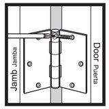 3 in. Oil-Rubbed Bronze Square Corner Door Hinge