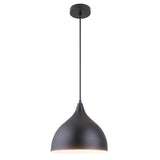11 in. Black Integrated LED Pendant with Metal Shade - Super Arbor