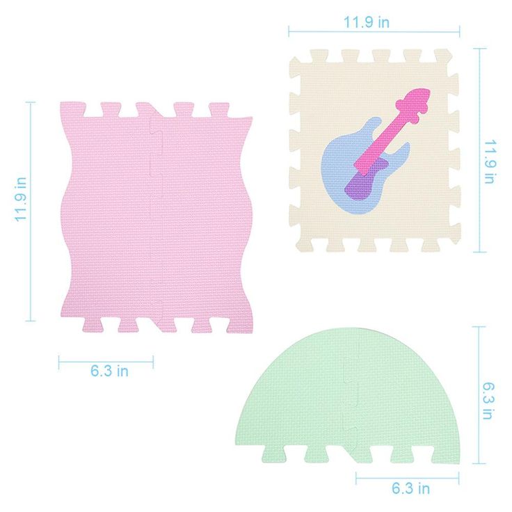 Oumilen Baby Play Mat, Kid's Puzzle Exercise Soft Foam Interlocking Floor Tiles