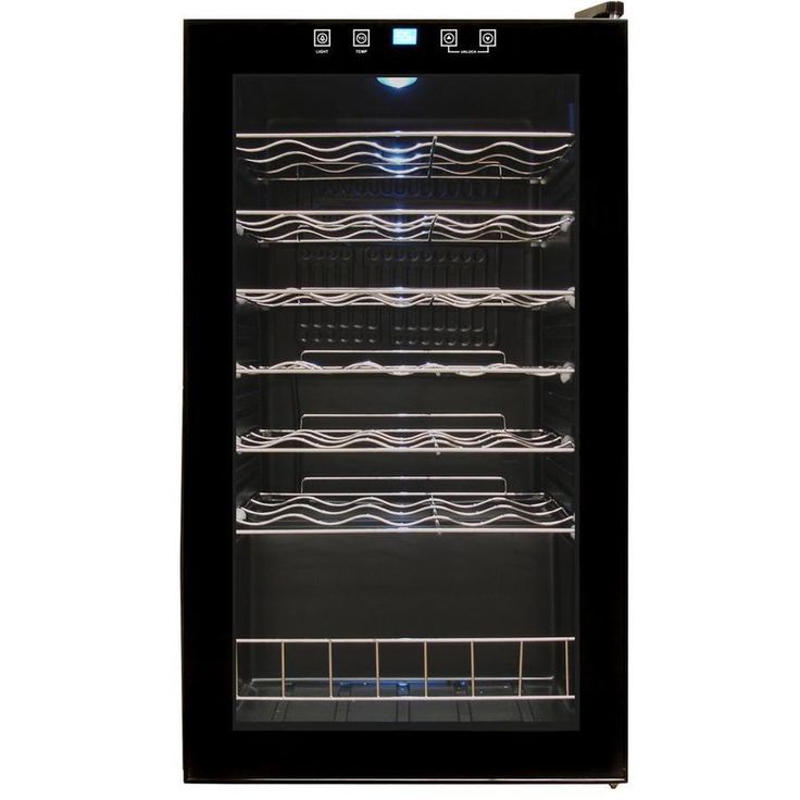 Vinotemp 34-Bottle Capacity Black Freestanding Wine Chiller