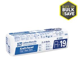 Energy Star Qualified; Johns Manville R-19 Fiberglass Batt Insulation with Sound Barrier (15-in W x 93-in L)